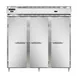 Continental Refrigerator D3RRFN 78" 3-Section Reach-In Refrigerator Freezer Combo w/ 3 Solid Doors 1 image