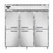 Continental Refrigerator DL3W-PT-HD 3-Section Heated Holding Cabinet, 72 cu ft, Stainless Steel Front, Aluminum Interior, Solid Doors 1 image