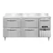 Continental Refrigerator DFA68NSSBS-D 68" 3-Section Worktop Freezer w/ 4 Drawers & 1 Half Door 1 image