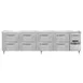 Continental Refrigerator DRA118NSS-D 118" Worktop Refrigerator w/ 8 Drawers & 1 Half Door 1 image