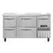 Continental Refrigerator FA60SN-D 60" 2-Section Worktop Freezer w/ 4 Drawers & 1 Half Door 1 image