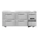 Continental Refrigerator FA68SN-U-D 68" 4-Drawer 1 Half-Door Undercounter Freezer, Stainless Steel, 17.6 cu. ft. 1 image
