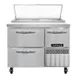 Continental Refrigerator PA43N-D 43" Pizza Prep Table w/ 2 Drawers & 1 Half Door, 12 cu. ft. 1 image