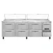 Continental Refrigerator PA93N-D 93" Pizza Prep Table w/ 6 Drawers & 1 Half Doors, 32 cu. ft. 1 image