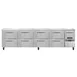 Continental Refrigerator RA118N-D 118" Worktop Refrigerator w/ 8 Drawers & 1 Half Doors 1 image