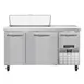Continental Refrigerator RA60N10 60" 3-Door Sandwich and Salad Prep Table, 10 Pans, Stainless Steel 1 image