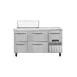 Continental Refrigerator RA60N8-D 60" Sandwich / Salad Prep Table w/ 4 Drawers & 1 Door, 8 Pans 1 image