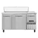 Continental Refrigerator RA60SN12 60" 3-Door Sandwich and Salad Prep Table, 12 Pans, Stainless Steel 1 image
