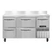 Continental Refrigerator RA60SNBS-D 60"  Worktop Refrigerator w/ 4 Drawers & 1 Half Door 1 image