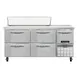 Continental Refrigerator RA68N12-D 68" Sandwich / Salad Prep Table w/ 4 Drawers & 1 Door, 12 Pans 1 image