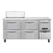 Continental Refrigerator RA68N8-D 68" Sandwich / Salad Prep Table w/ 4 Drawrs & 1 Door, 8 Pans 1 image