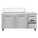 Continental Refrigerator RA68SN12 68" 3-Door Sandwich and Salad Prep Table, 12 Pans, Stainless Steel 1 image