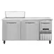 Continental Refrigerator RA68SN8 68" 3-Door Sandwich and Salad Prep Table, 8 Pans, Stainless Steel 1 image