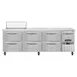 Continental Refrigerator RA93N8-D 93" Sandwich / Salad Prep Table w/ 6 Drawers & 1 Door, 8 Pans 1 image