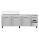 Continental Refrigerator RA93SN12 93" 4-Door Sandwich and Salad Prep Table, 12 Pans, Stainless Steel 1 image