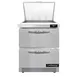 Continental Refrigerator SW27N12M-FB-D 27" Mega Top Sandwich Prep Table w/ 2 Drawers, Front Breather, 12 pans 1 image