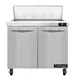 Continental Refrigerator SW36N10 36" 2-Door Sandwich and Salad Prep Table, 10 Pans, Stainless Steel Exterior 1 image