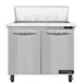 Continental Refrigerator SW36N10C 36" Two Section Sandwich/Salad Prep Table w/ 2 Doors, 10 Pans 1 image