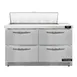 Continental Refrigerator SW48N10-FB-D 48" Sandwich / Salad Prep Table w/ 4 Drawers, 10 Pans 1 image
