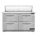Continental Refrigerator SW48N12C-FB-D 48" 4-Drawer Sandwich and Salad Prep Table, 12 Pans, Stainless Steel Exterior 1 image