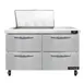 Continental Refrigerator SW48N12M-D 48" Mega Top Sandwich Prep Table w/ 4 Drawers, 12 pans 1 image