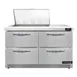 Continental Refrigerator SW48N12M-FB-D 48" Mega Top Sandwich Prep Table w/ 4 Drawers, 12 pans 1 image