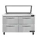 Continental Refrigerator SW48N18M-HGL-D 48" Mega Top Sandwich Prep Table w/ 4 Drawers, 18 pans 1 image