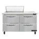 Continental Refrigerator SW48N8C-D 48" Sandwich / Salad Prep Table w/ 4 Drawers, 8 Pans 1 image