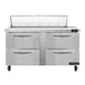Continental Refrigerator SW60N12-D 60" Sandwich / Salad Prep Table w/ 4 Doors, 12 Pans 1 image