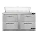 Continental Refrigerator SW60N12-FB-D 60" Sandwich / Salad Prep Table w/ 4 Drawers, 12 Pans 1 image