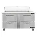 Continental Refrigerator SW60N12C-D 60" Sandwich / Salad Prep Table w/ 4 Drawers, 12 Pans 1 image