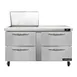 Continental Refrigerator SW60N12M-D 60" Mega Top Sandwich Prep Table w/ 4 Drawers, 12 pans 1 image