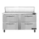 Continental Refrigerator SW60N16-D 60" Sandwich / Salad Prep Table w/ 4 Drawers, 16 Pans 1 image