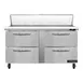 Continental Refrigerator SW60N16C-D 60" Sandwich / Salad Prep Table w/ 4 Drawers, 16 Pans 1 image