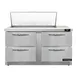 Continental Refrigerator SW60N18M-FB-D 60" Mega Top Sandwich Prep Table w/ 4 Drawers, 18 pans 1 image