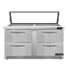 Continental Refrigerator SW60N24M-HGL-FB-D 60" Mega Top Sandwich Prep Table w/ 4 Drawers, 24 pans 1 image