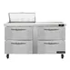 Continental Refrigerator SW60N8-D 60" Sandwich / Salad Prep Table w/ 4 Drawers, 8 Pans 1 image
