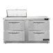 Continental Refrigerator SW60N8-FB-D 60" Sandwich / Salad Prep Table w/ 4 Drawers, 8 Pans 1 image