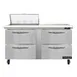 Continental Refrigerator SW60N8C-D 60" Sandwich / Salad Prep Table w/ 4 Drawers, 8 Pans 1 image