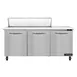 Continental Refrigerator SW72N12C 72" Sandwich / Salad Prep Table w/ 3 Doors, 12 Pans 1 image