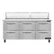 Continental Refrigerator SW72N18C-D 72" Sandwich / Salad Prep Table w/ 6 Drawers, 18 Pans 1 image