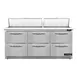 Continental Refrigerator SW72N18C-FB-D 72" Sandwich / Salad Prep Table w/ 6 Drawers, 18 Pans 1 image