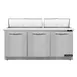 Continental Refrigerator SW72N18C-FB 72" 3-Door Sandwich and Salad Prep Table, 18 Pans, Stainless Steel Exterior 1 image