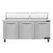Continental Refrigerator SW72N18C 72" 3-Door Sandwich and Salad Prep Table, 18 Pans, Stainless Steel Exterior 1 image