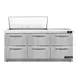 Continental Refrigerator SW72N18M-FB-D 72" Mega Top Sandwich Prep Table w/ 6 Drawers, 18 pans 1 image