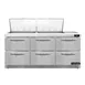 Continental Refrigerator SW72N24M-FB-D 72" Mega Top Sandwich Prep Table w/ 6 Drawers, 24 pans 1 image