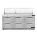 Continental Refrigerator SW72N30M-FB-D 72" Mega Top Sandwich Prep Table w/ 6 Drawers, 30 pans 1 image