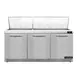 Continental Refrigerator SW72N30M-FB 72" Mega Top Sandwich Prep Table w/ 3 Doors, 30 pans 1 image