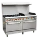 Copper Beech Range CBR-60-24G 60" Gas Restaurant Range w/ (6) Open Burners, 24" Griddle, (2) Standard Ovens, 282.000 BTU  1 image