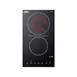 Summit CR2B23T3BTK15 15" Electric Radiant Cooktop w/ (2) Burners, Black Ceramic Glass and Stainless Steel Frame, Digital Controls, 3.0 kW, 230v 2 image
